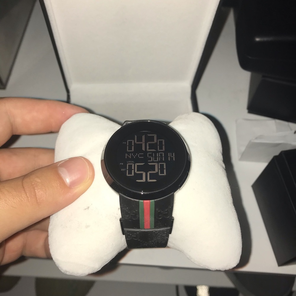 Gucci digital watch slightly used with box